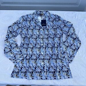 Brooks Brothers Blue & Yellow Floral Cotton Pajama set #day-jama NWT